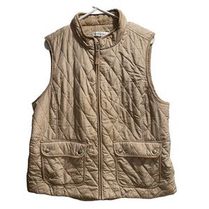 Women’s Croft &‎ Barrow Slimming Quilted Vest, Tan